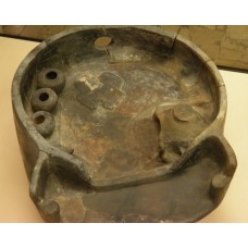 Clay model of a temple with cross